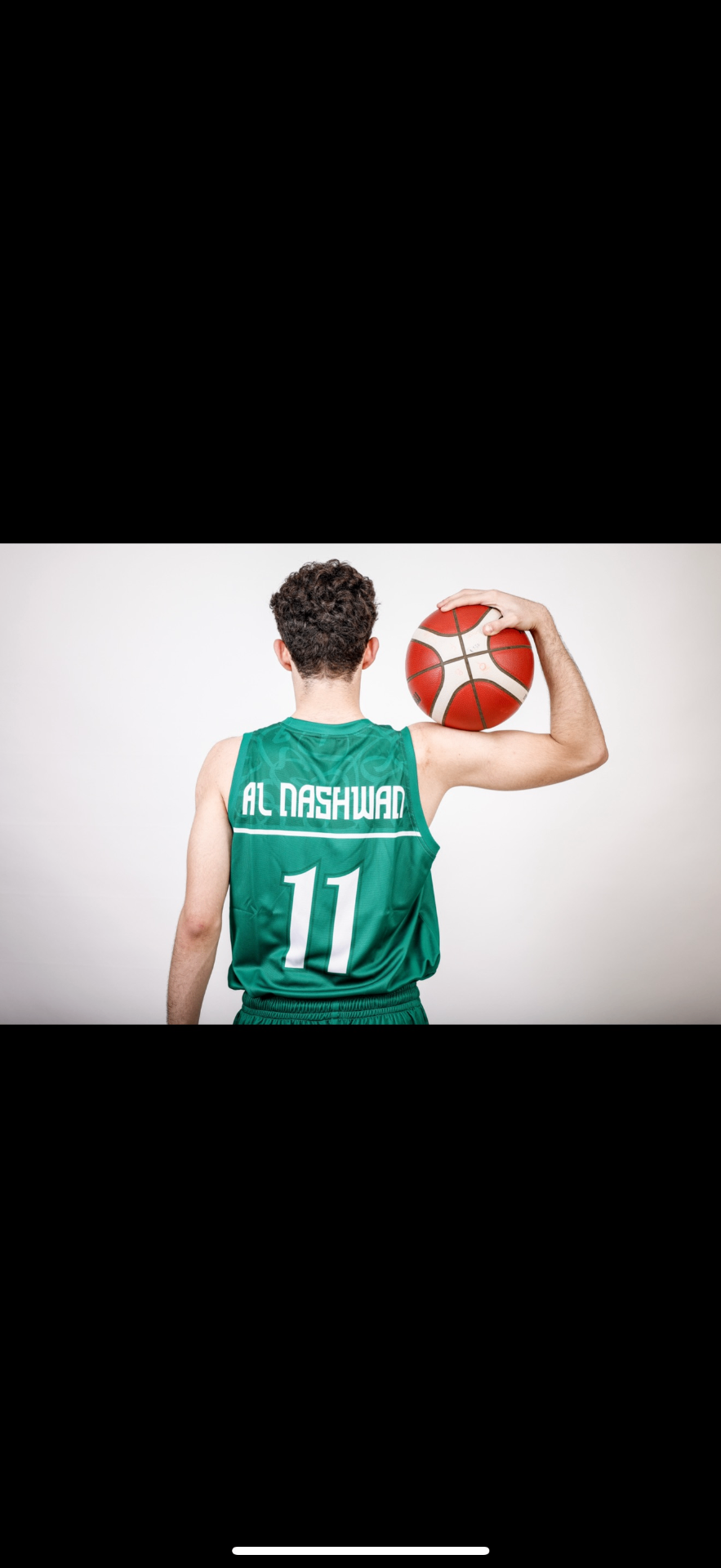 AL NASHWAN #11 — Saudi Arabia green jersey, back